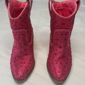 Link Kids Pink Rhinestone Boots
